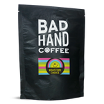 Two fifty gramme postal bag of Roaster’s Choice. Roasted fresh to order from Bad Hand Coffee. Available as whole bean or ground to your brew method. These bags are 100% paper and home compostable.