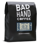 One kilogram bag of Cargo blend - taste notes: toasted almonds, milk chocolate and amaretti. Roasted fresh to order from Bad Hand Coffee. Available as whole bean or ground to your home brew method.