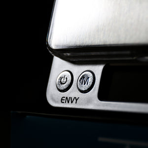 bad hand coffee digital scales. unbalance envy digital mini scales for weighing coffee. nv-300 in silver.