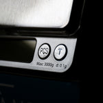 bad hand coffee digital scales. unbalance envy digital mini scales for weighing coffee. nv-300 in silver.