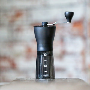 bad hand coffee, Hario ceramic coffee mill, mini slim+. Hand grinder from Hario.